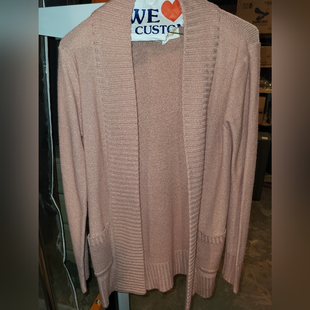 Womens Ambiance Blush Open-Front Cardigan